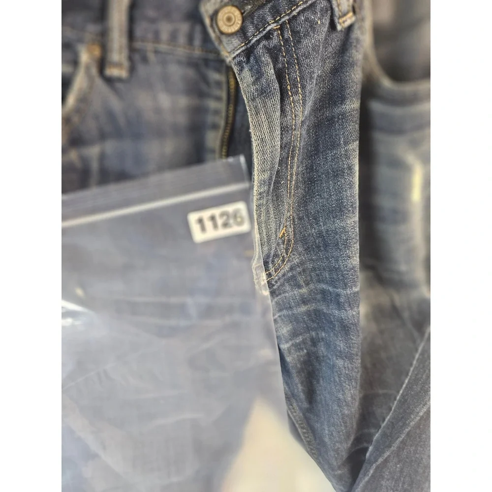 Levis 550 Relaxed Fit Tapered Leg Dark Wash Blue Denim Jeans Men's 34x34